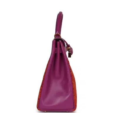 HERMÈS Vintage Hermes Kelly Retourne 32 Vibrato Cyclamen Box Gold Hardware | Thumbnail 3 HERMÈS Vintage Hermes Kelly Retourne 32 Vibrato Cyclamen Box Gold Hardware | Thumbnail 3