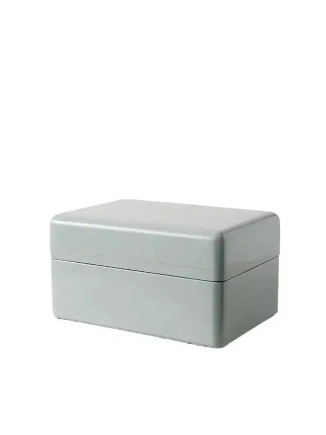Trunk Mini Lacquered Wood And Faux Suede Jewelry Box