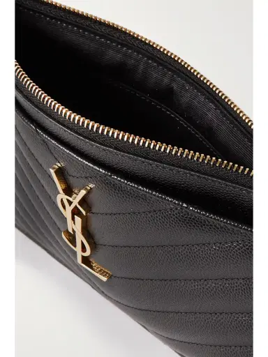 Saint Laurent Monogramme Quilted Textured-leather Pouch | Thumbnail 5 Saint Laurent Monogramme Quilted Textured-leather Pouch | Thumbnail 5