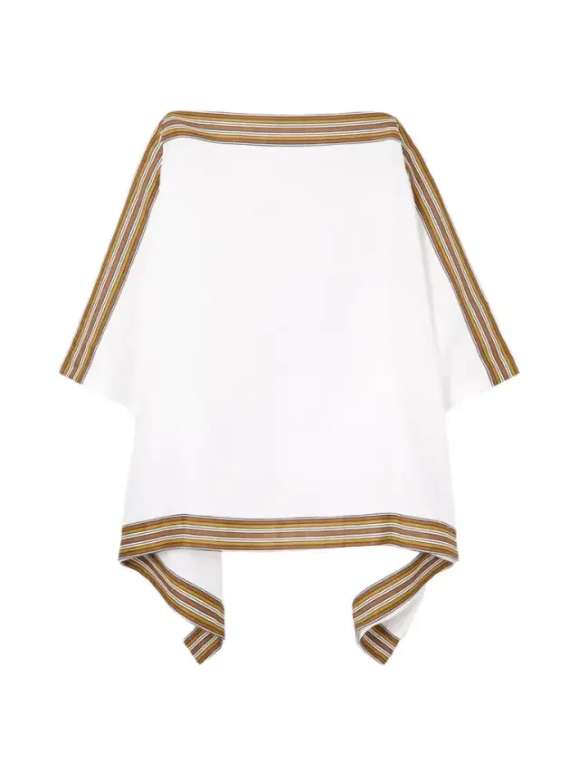 The Suitcase Striped Linen Poncho