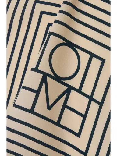 TOTEME Striped Silk Crepe De Chine Scarf | Thumbnail 3