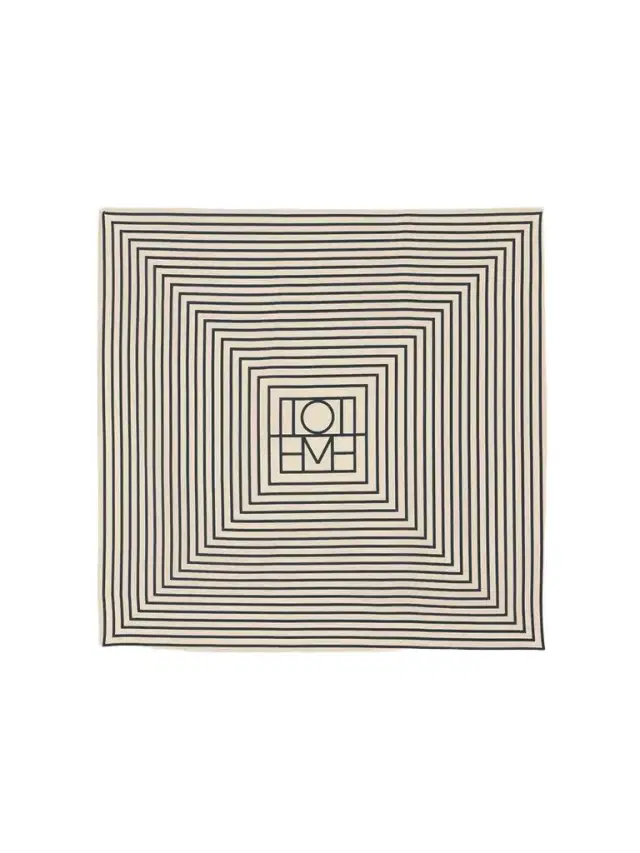 TOTEME Striped Silk Crepe De Chine Scarf