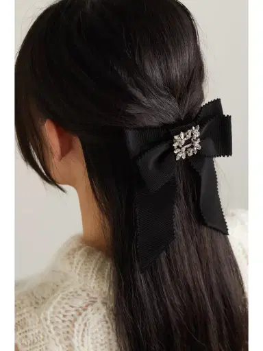Roger Vivier Broche Vivier Crystal-embellished Grosgrain Hair Clip | Thumbnail 2 Roger Vivier Broche Vivier Crystal-embellished Grosgrain Hair Clip | Thumbnail 2