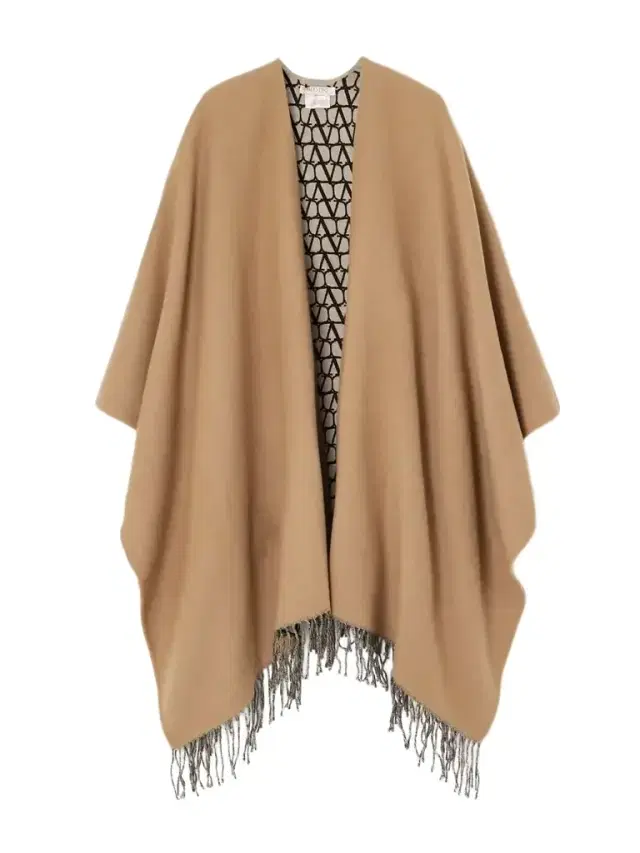 Fringed Wool, Silk And Cashmere-blend Poncho
