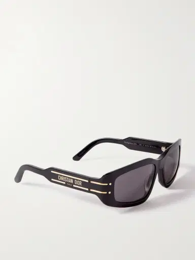 DIOR Eyewear Diorsignature S9u Rectangular-frame Acetate And Gold-tone Sunglasses | Thumbnail 3 DIOR Eyewear Diorsignature S9u Rectangular-frame Acetate And Gold-tone Sunglasses | Thumbnail 3