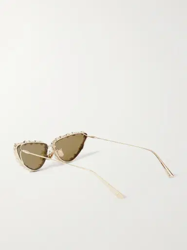 DIOR Eyewear Missdior B1u Cat-eye Crystal-embellished Gold-tone Sunglasses | Thumbnail 3 DIOR Eyewear Missdior B1u Cat-eye Crystal-embellished Gold-tone Sunglasses | Thumbnail 3