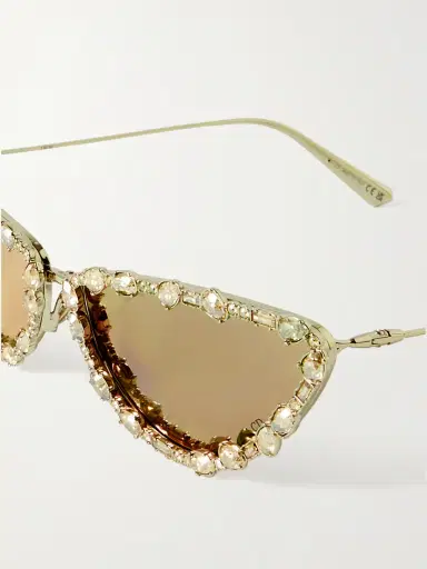 DIOR Eyewear Missdior B1u Cat-eye Crystal-embellished Gold-tone Sunglasses | Thumbnail 4 DIOR Eyewear Missdior B1u Cat-eye Crystal-embellished Gold-tone Sunglasses | Thumbnail 4