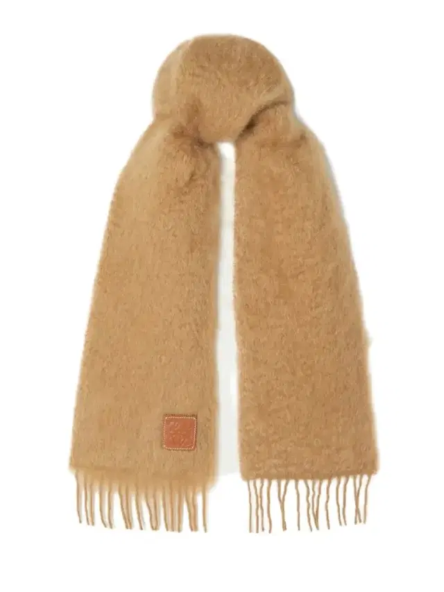 Appliquéd Fringed Mohair-blend Scarf