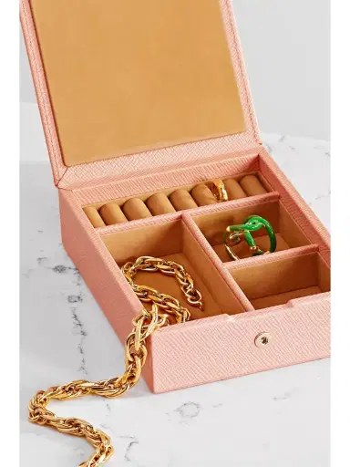 Smythson Panama Textured-leather Jewelry Box -  - One size | Thumbnail 2