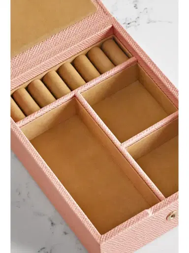 Smythson Panama Textured-leather Jewelry Box -  - One size | Thumbnail 4