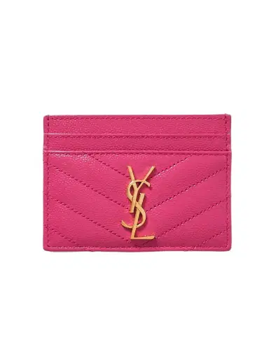 Saint Laurent Monogramme Quilted Textured-leather Cardholder | Thumbnail 1 Saint Laurent Monogramme Quilted Textured-leather Cardholder | Thumbnail 1