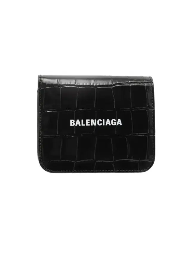 Printed Croc-effect Leather Cardholder