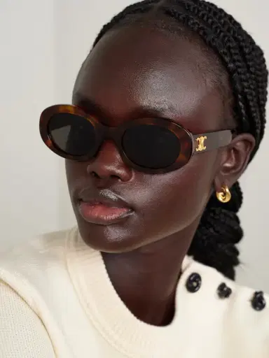 CELINE Eyewear Triomphe Oval-frame Acetate Sunglasses | Thumbnail 2 CELINE Eyewear Triomphe Oval-frame Acetate Sunglasses | Thumbnail 2