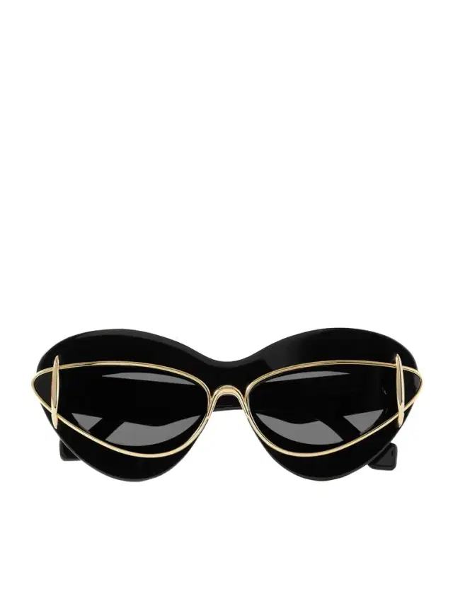 Double-frame Cat-eye Gold-tone And Acetate Sunglasses