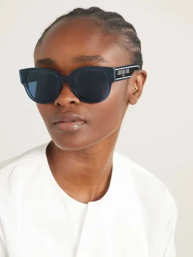 DIOR Eyewear Wildior Bu Round-frame Embossed Acetate Sunglasses | Thumbnail 2