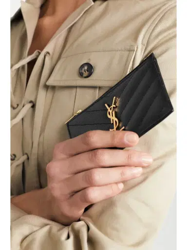 Saint Laurent Monogramme Small Quilted Textured-leather Wallet | Thumbnail 2 Saint Laurent Monogramme Small Quilted Textured-leather Wallet | Thumbnail 2