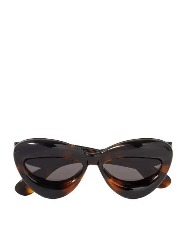 Inflated Cat-eye Tortoiseshell Acetate Sunglasses