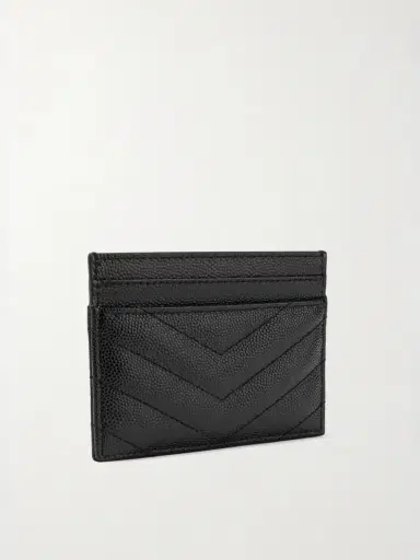Saint Laurent Monogramme Quilted Textured-leather Cardholder | Thumbnail 3