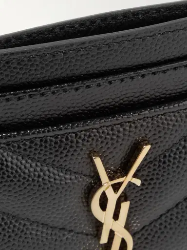 Saint Laurent Monogramme Quilted Textured-leather Cardholder | Thumbnail 4