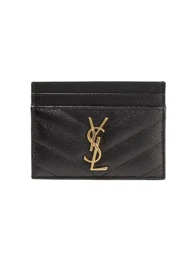 Saint Laurent Monogramme Quilted Textured-leather Cardholder | Thumbnail 1