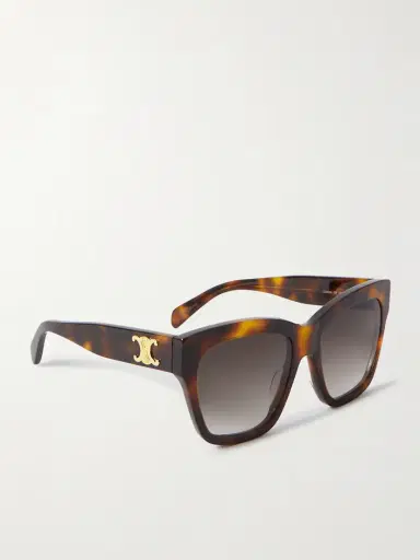 CELINE Eyewear Triomphe Square-frame Tortoiseshell Acetate Sunglasses | Thumbnail 3 CELINE Eyewear Triomphe Square-frame Tortoiseshell Acetate Sunglasses | Thumbnail 3