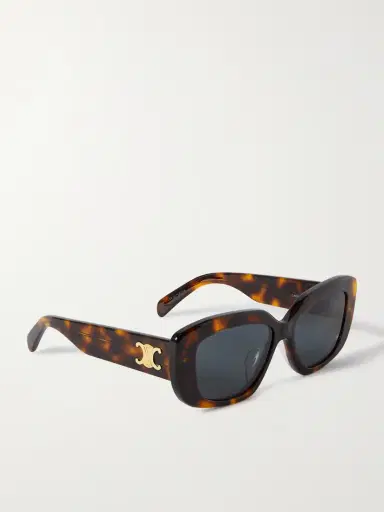 CELINE Eyewear Triomphe Rectangular-frame Tortoiseshell Acetate Sunglasses | Thumbnail 3 CELINE Eyewear Triomphe Rectangular-frame Tortoiseshell Acetate Sunglasses | Thumbnail 3