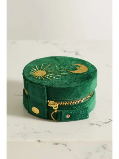 L’Atelier Nawbar You Are The Sun To My Moon Embroidered Velvet Jewelry Box | Thumbnail 3 L’Atelier Nawbar You Are The Sun To My Moon Embroidered Velvet Jewelry Box | Thumbnail 3