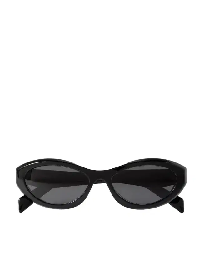 Oval-frame Acetate Sunglasses