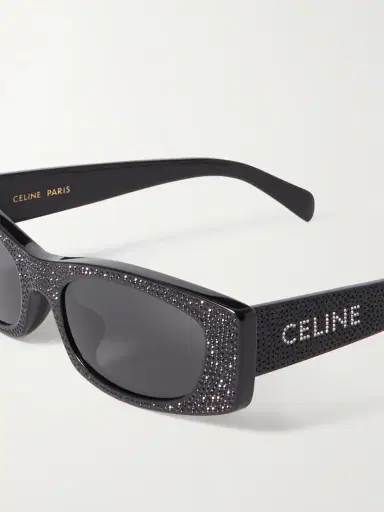CELINE Eyewear Animation Crystal-embellished Cat-eye Acetate Sunglasses | Thumbnail 4