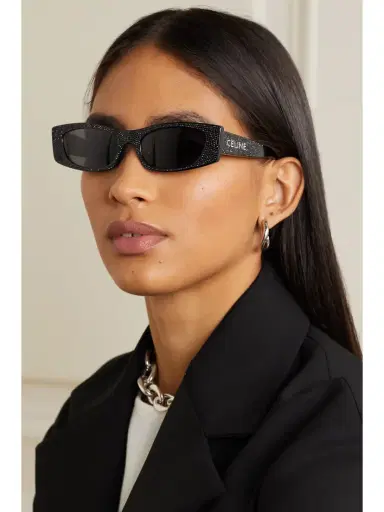 CELINE Eyewear Animation Crystal-embellished Cat-eye Acetate Sunglasses | Thumbnail 5