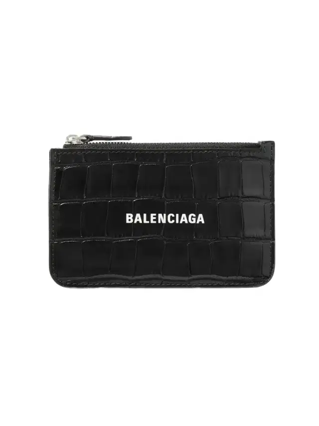 Cash Printed Croc-effect Leather Cardholder
