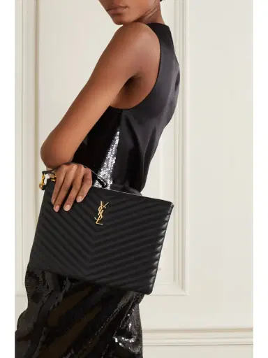 Saint Laurent Monogramme Quilted Leather Pouch | Thumbnail 2