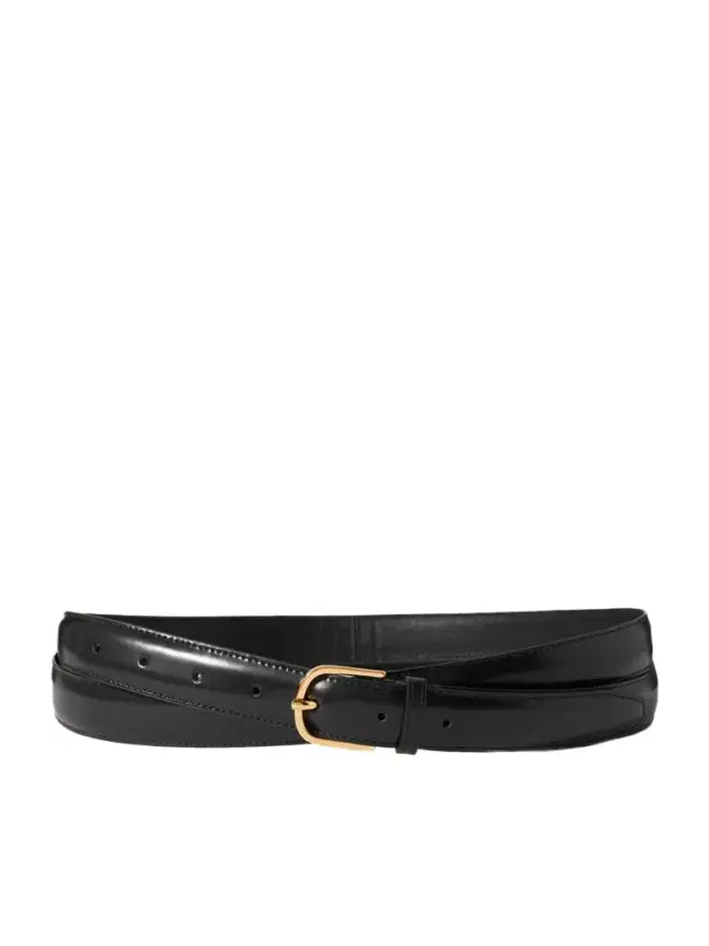 Glossed-leather Belt