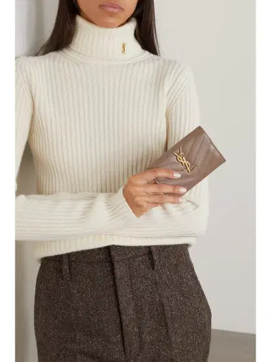 Saint Laurent Monogramme Envelope Quilted Textured-leather Wallet | Thumbnail 2 Saint Laurent Monogramme Envelope Quilted Textured-leather Wallet | Thumbnail 2
