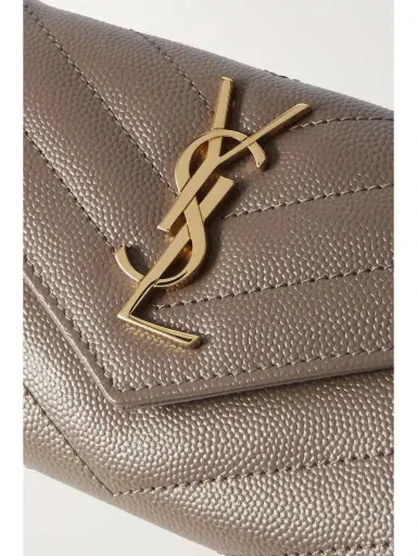Saint Laurent Monogramme Envelope Quilted Textured-leather Wallet | Thumbnail 4 Saint Laurent Monogramme Envelope Quilted Textured-leather Wallet | Thumbnail 4