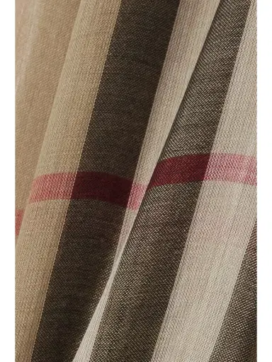 Burberry Fringed Checked Wool And Silk-blend Scarf | Thumbnail 3 Burberry Fringed Checked Wool And Silk-blend Scarf | Thumbnail 3