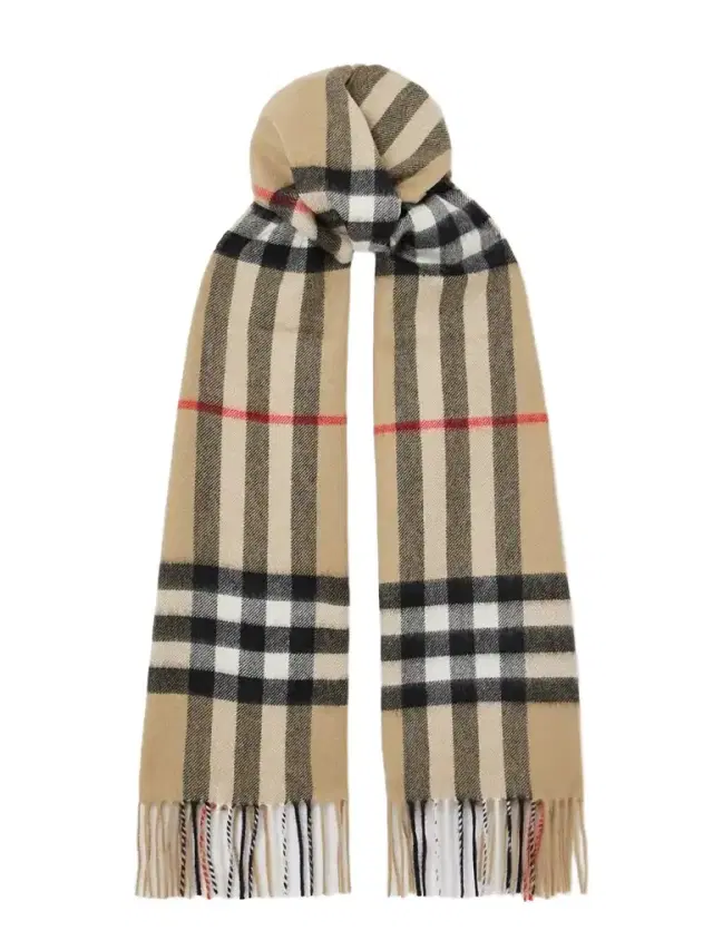 Fringed Checked Cashmere Scarf