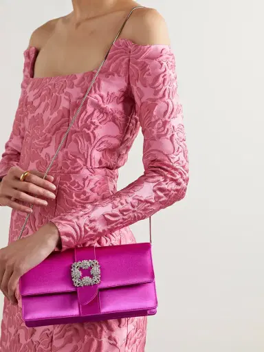 Manolo Blahnik Capri Crystal-embellished Satin Clutch | Thumbnail 6 Manolo Blahnik Capri Crystal-embellished Satin Clutch | Thumbnail 6