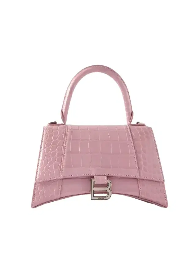 Hourglass Small Croc-effect Leather Tote
