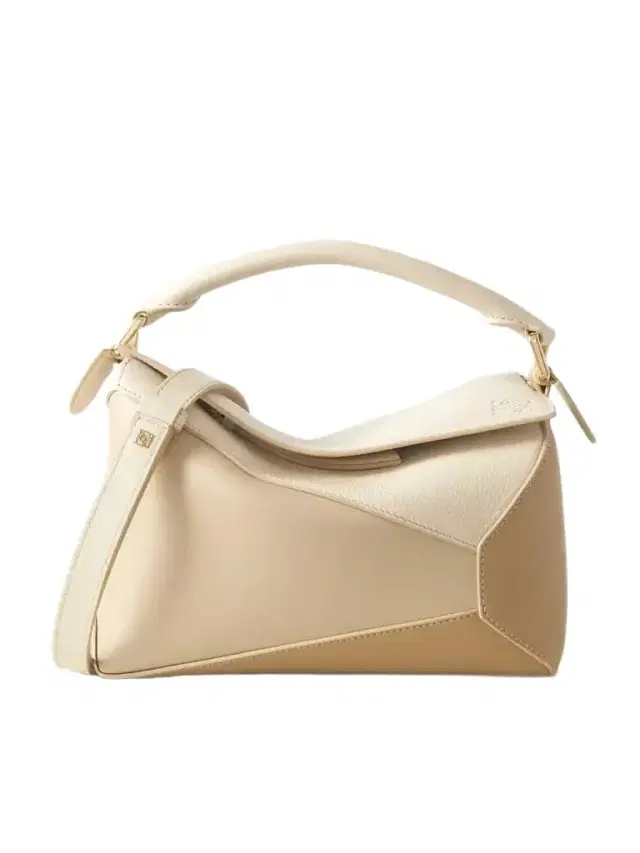 Puzzle Edge Small Color-block Textured-leather Shoulder Bag