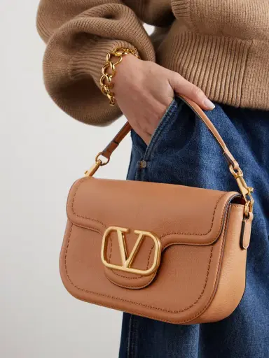 Valentino Garavani Locò Embellished Textured-leather Shoulder Bag | Thumbnail 2 Valentino Garavani Locò Embellished Textured-leather Shoulder Bag | Thumbnail 2