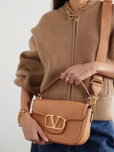 Valentino Garavani Locò Embellished Textured-leather Shoulder Bag | Thumbnail 6 Valentino Garavani Locò Embellished Textured-leather Shoulder Bag | Thumbnail 6