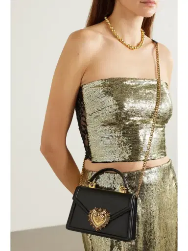 Dolce & Gabbana Devotion Small Embellished Leather Shoulder Bag | Thumbnail 6