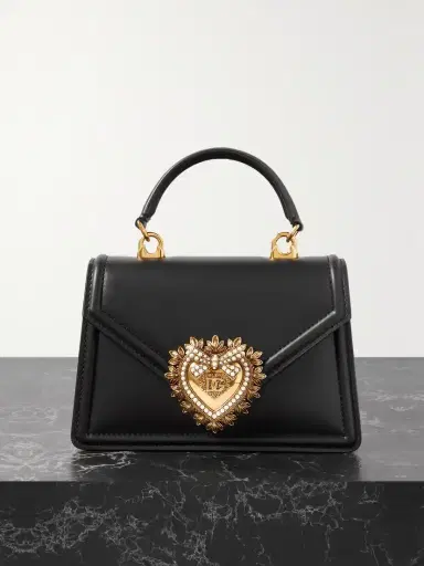 Dolce & Gabbana Devotion Small Embellished Leather Shoulder Bag | Thumbnail 1