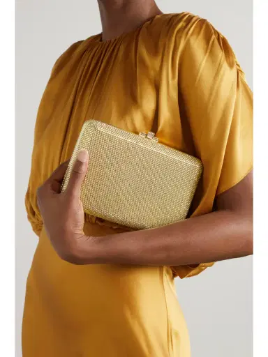 Judith Leiber Couture Slim Slide Crystal-embellished Gold-tone Clutch | Thumbnail 2