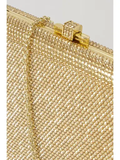 Judith Leiber Couture Slim Slide Crystal-embellished Gold-tone Clutch | Thumbnail 4