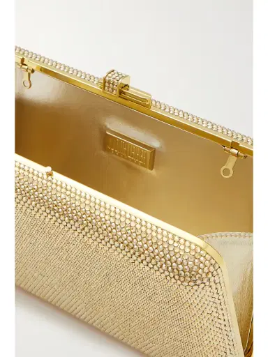 Judith Leiber Couture Slim Slide Crystal-embellished Gold-tone Clutch | Thumbnail 5