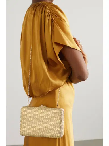Judith Leiber Couture Slim Slide Crystal-embellished Gold-tone Clutch | Thumbnail 6