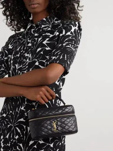 Saint Laurent Gaby Vanity Mini Quilted Leather Shoulder Bag | Thumbnail 2