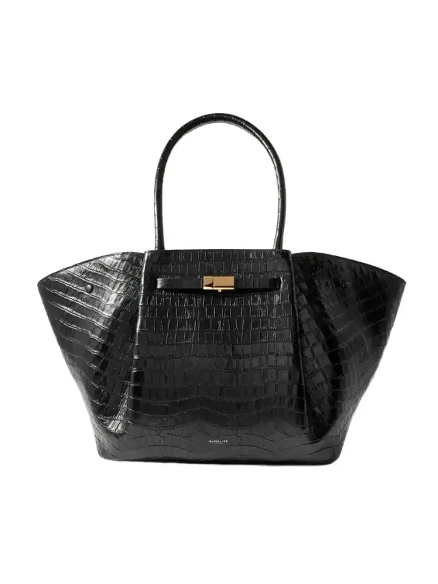DeMellier + Net Sustain New York Croc-effect Leather Tote